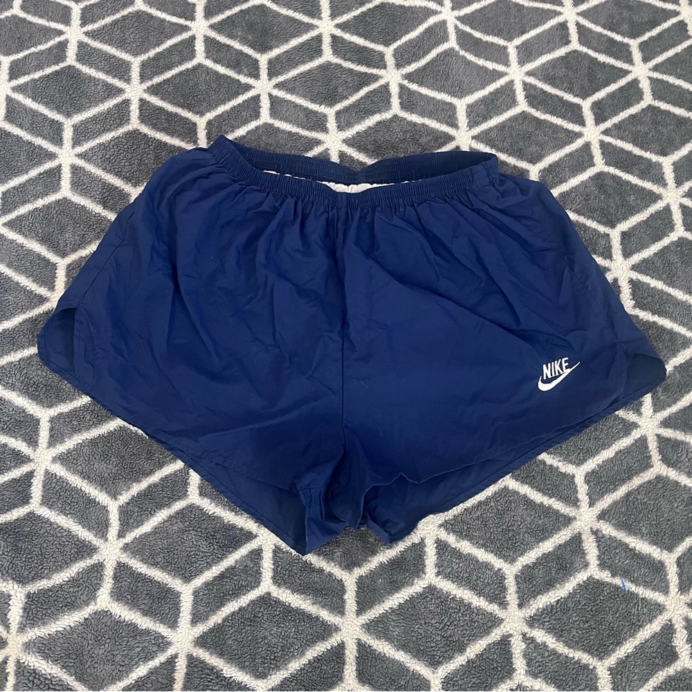 Vintage Nike Shorts Made in USA Navy Blue Athletic Running Shorts Size Medium